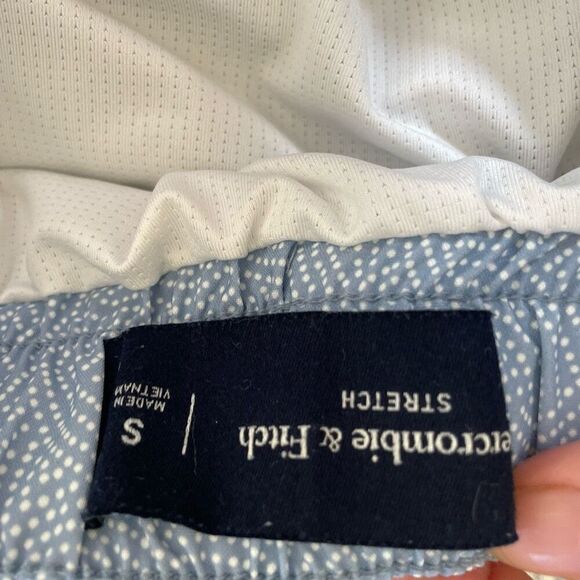 Abercrombie & Fitch Men’s Snap Zip Swim Shorts Trunks Lined Blue S - Picture 7 of 8
